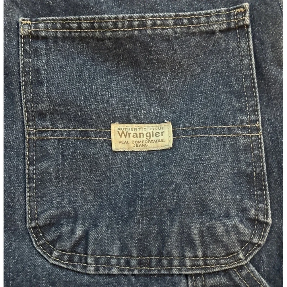 Wrangler Carpenter Jeans Men's 42x30 Blue Denim Straight Leg Pants